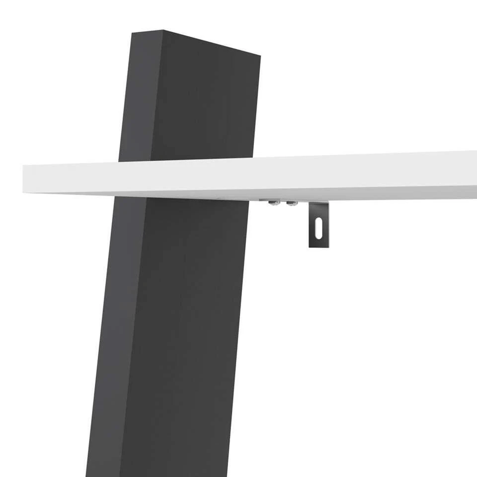 Open Boekenkast Delta - Wit/mat Zwart - 180,4x55,1x48,1 Cm 6 Open Boekenkast Delta - Wit/mat Zwart - 180,4x55,1x48,1 Cm - Afbeelding 4