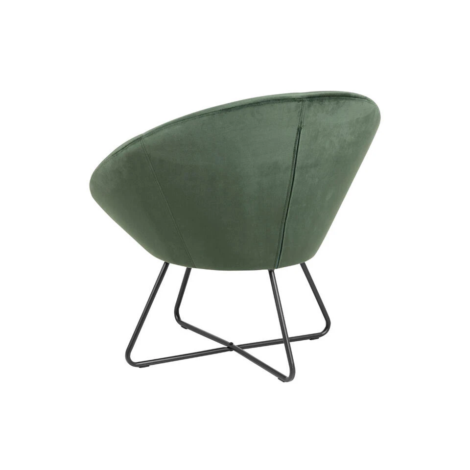 Fauteuil Forli - Fluweel - Groen 4 Fauteuil Forli - Fluweel - Groen - Afbeelding 2