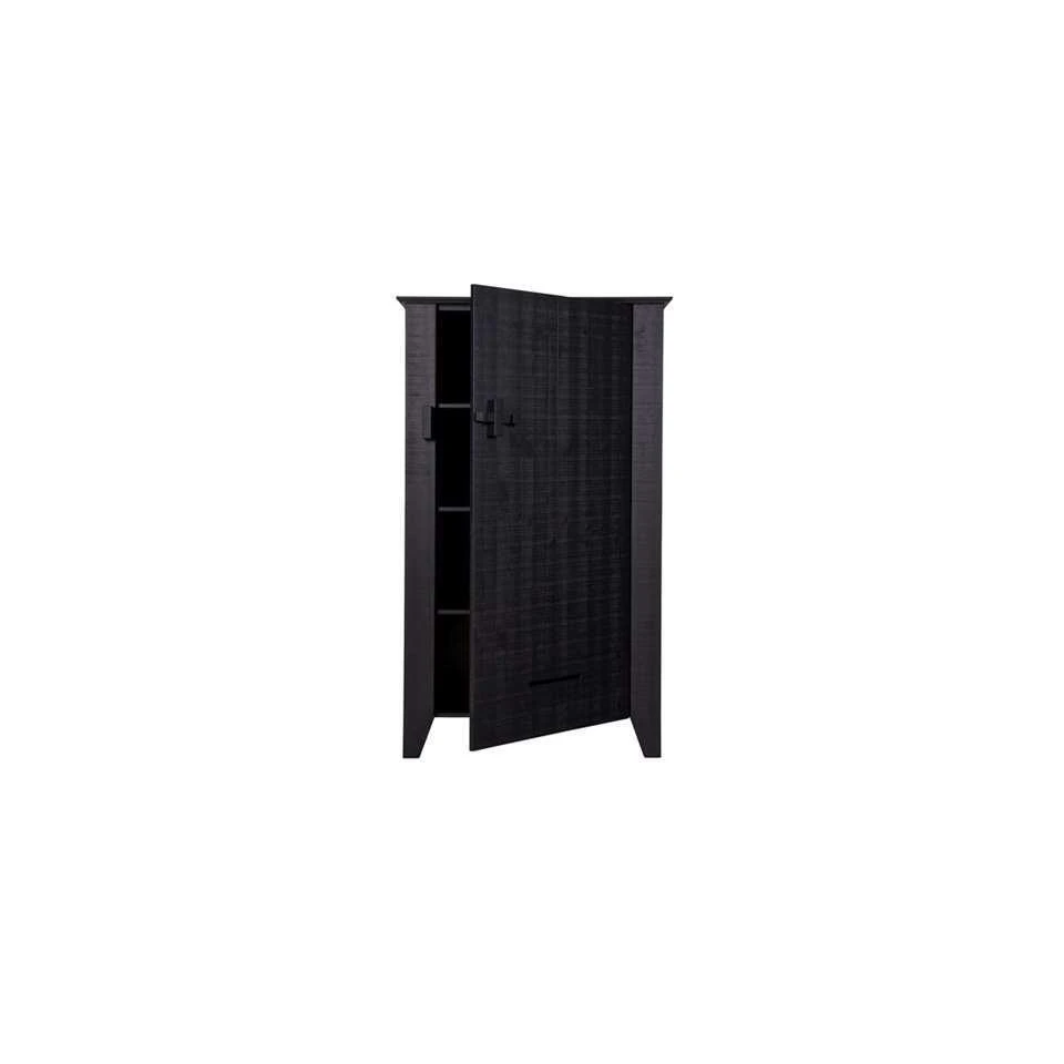 WOOOD Boerenkast Gijs - Zwart - 142x85x38 Cm 10 WOOOD Boerenkast Gijs - Zwart - 142x85x38 Cm - Afbeelding 8