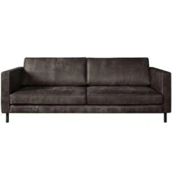 Bank Ferro 3,5-zits - Leer - Zwart