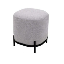 Tenzo Poef Harry - Grijs - 46x42x42 Cm