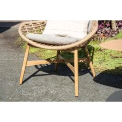 Castello Lounge Fauteuil - Light Teak Look - Natural Rotan-merino Sand -Meubelwinkel 8125e81facab4a278d4c54ed31dd0eec