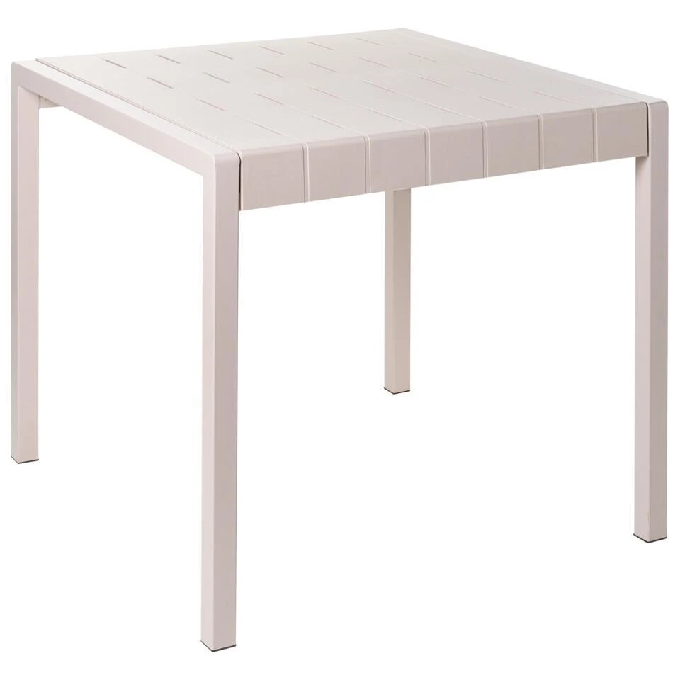 BARTICA - Tuintafel - Beige - 81 X 84 Cm - Synthetisch Materiaal 5 BARTICA - Tuintafel - Beige - 81 X 84 Cm - Synthetisch Materiaal - Afbeelding 3