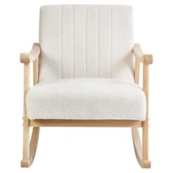 LEKNES - Schommelstoel - Gebroken Wit - Bouclé 17 LEKNES - Schommelstoel - Gebroken Wit - Bouclé -Meubelwinkel 8165c5a3ce3e46a2aafa7662e4cb34ef