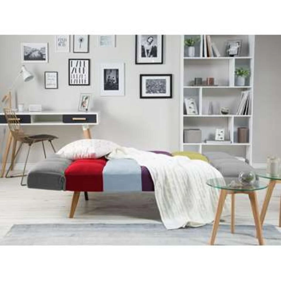 Beliani Driezitsbank - INGARO Multicolor Polyester 5 Beliani Driezitsbank - INGARO Multicolor Polyester - Afbeelding 3