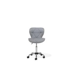 Beliani Bureaustoel VALETTA - Grijs Polyester -Meubelwinkel 83cd2e772e2e4e28b6b9b564bf11f0a4