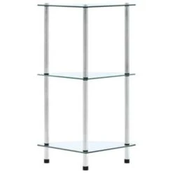 VidaXL Kastje 3-laags 30x30x67 Cm Gehard Glas Transparant -Meubelwinkel 84aa6595ebb641d481c2e93412a09c67