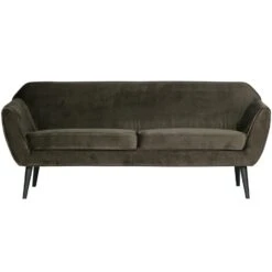 WOOOD Rocco 2-Zits Bank - Velvet - Warm Groen - 75x187x82 -Meubelwinkel 89971774a53d41d29619f1cd067ba32b