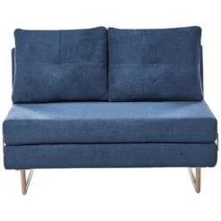 JERSLEV - 2-zits Slaapbank - Blauw - Stof -Meubelwinkel 89a18f7f6806451d81b55e2fcf837184