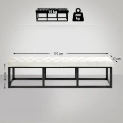 CLP 2-zits Bankje Polson 150 Cm - Creme 15 CLP 2-zits Bankje Polson 150 Cm - Creme -Meubelwinkel 8a20a646ace042b39f9c5548d83f7a71