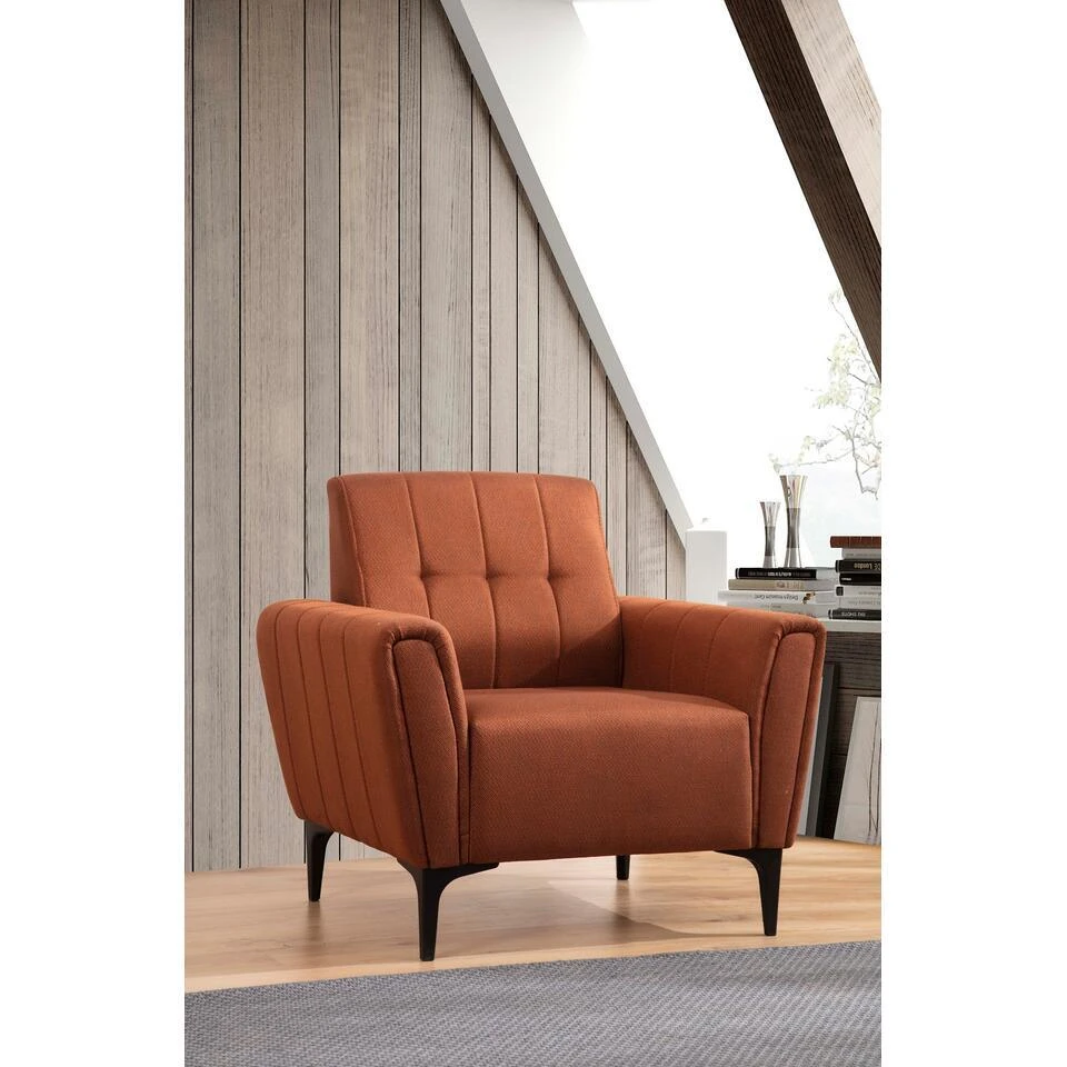 Arabic House Fauteuil Rood Stof - Zithoogte 43cm - 90x95x77cm - Hamlet - Giga 4 Arabic House Fauteuil Rood Stof - Zithoogte 43cm - 90x95x77cm - Hamlet - Giga - Afbeelding 2