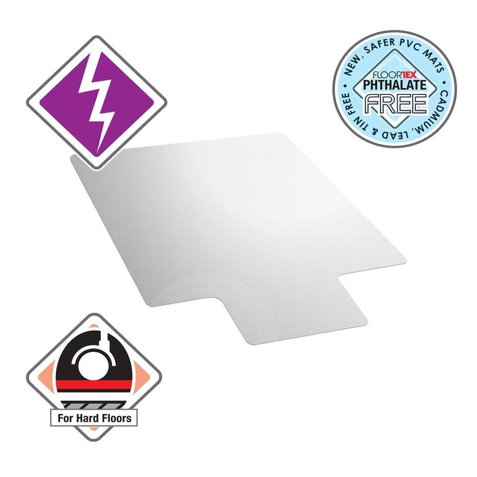 Vloerbeschermer Met Uitsparing - Antistatisch PVC - Harde Vloer - 90x120 Cm 7 Vloerbeschermer Met Uitsparing - Antistatisch PVC - Harde Vloer - 90x120 Cm - Afbeelding 6