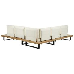 MYKONOS - Loungeset Voor 5 - Crème - Acaciahout -Meubelwinkel 8e26d13c4b1b4828b9442cbd1f454865
