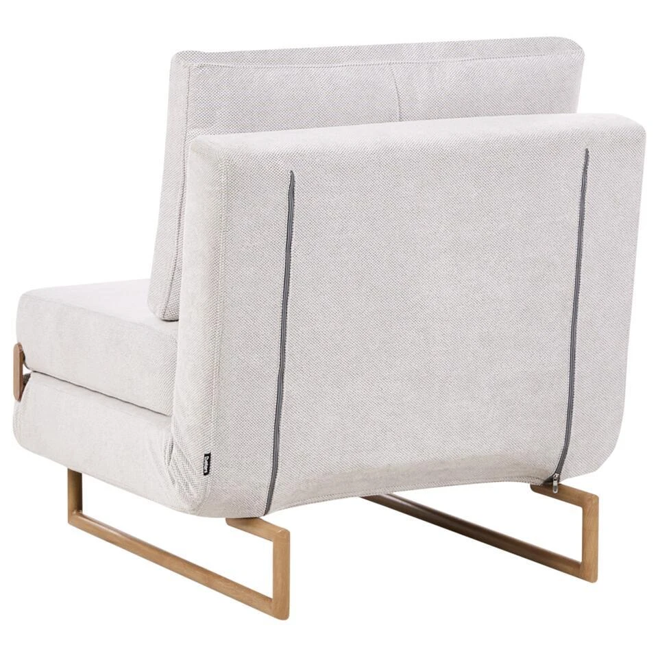 JERSLEV - 1-zits Slaapbank - Gebroken Wit - Polyester 9 JERSLEV - 1-zits Slaapbank - Gebroken Wit - Polyester - Afbeelding 7