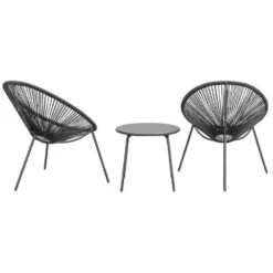 Loungeset Formentera Vilanova - Antraciet - 3-delig -Meubelwinkel 90102034 8000