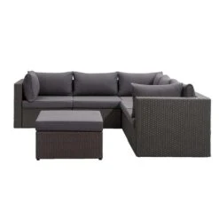 Le Sud Modulaire Hoekloungeset Dordogne - Antraciet/donkergrijs - 6-delig