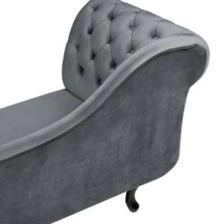 NIMES - Chaise Longue - Grijs - Linkerzijde - Fluweel -Meubelwinkel 9341b37ecc514643bf7abe1e283ed09d