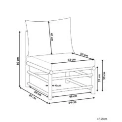 CERRETO - 1-zits Module - Taupe - Bamboe -Meubelwinkel 93c2e23f86ac422faab6a3fc9f46ad89