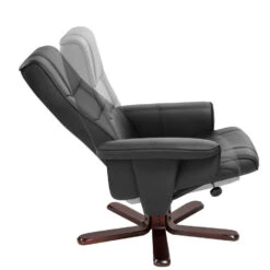 Tectake TV-fauteuil Met Krukje Model I, Zwart/bruin -Meubelwinkel 947fd82654834f85ab62b02287c2fd1b