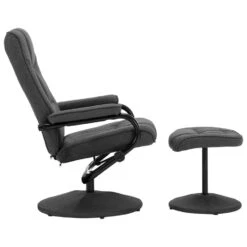 VidaXL Fauteuil Verstelbaar Met Voetenbankje Stof Donkergrijs -Meubelwinkel 98df20ae8c5141e4b8edf1a30d4cbed7