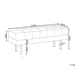 ROSEVILLE - Bankje - Taupe - Fluweel -Meubelwinkel 98e49f57b7a64653959dddea6c0fd0a2 1