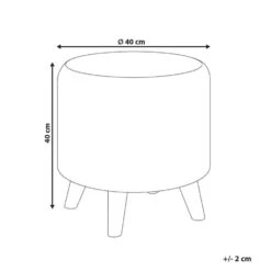 MARDAN - Voetenbank - Beige - 40 X 40 X 40 Cm - Katoen -Meubelwinkel 9951fb6336534406bd18872deb773896