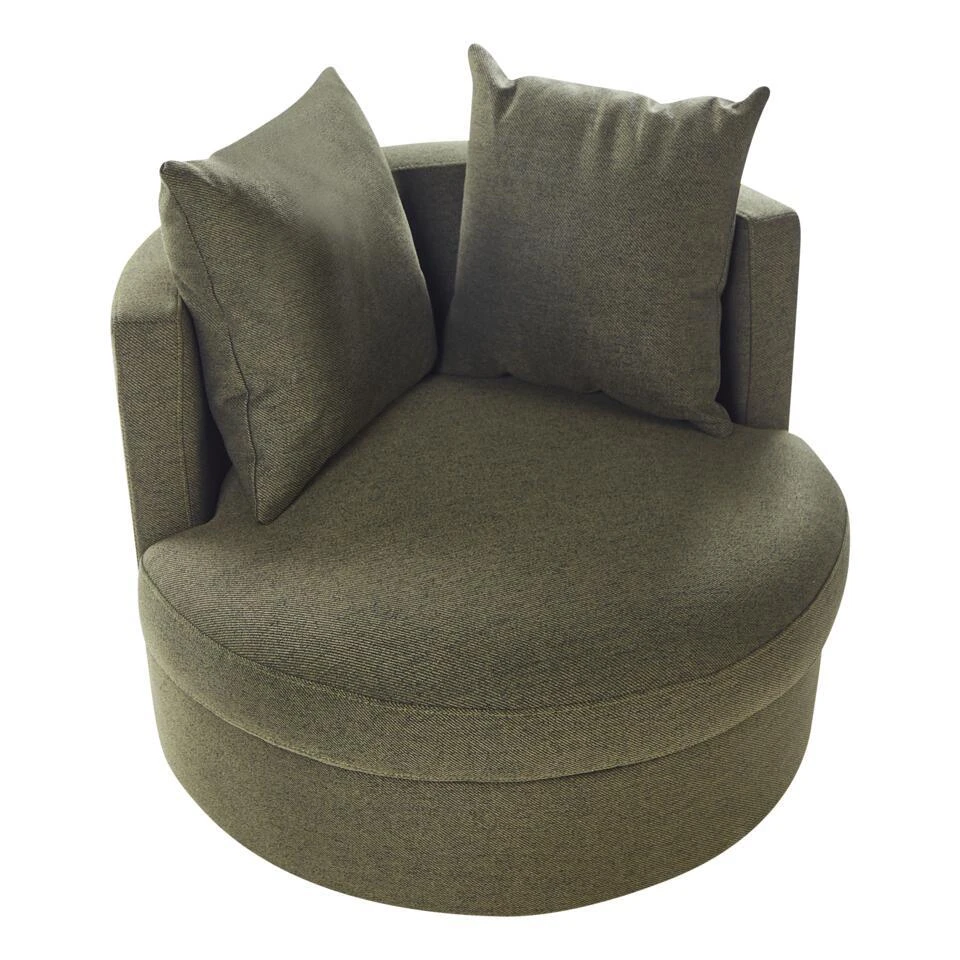 DALBY - Fauteuil - Groen - Stof 10 DALBY - Fauteuil - Groen - Stof - Afbeelding 8