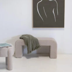 Halbankje Taupe Bouclé - 99x38x46cm - Sera 10 Halbankje Taupe Bouclé - 99x38x46cm - Sera -Meubelwinkel 9a3e946945434163a2717b6326bdbb40