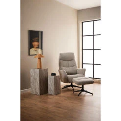 Hioshop London Fauteuil Recliner Met Voetenbank Bouclé Beige -Meubelwinkel 9ad25bb718644a8ba75b2412ce6e1060