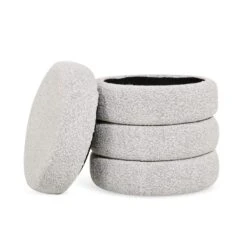 Poef Lune - Bouclé Naturel -Meubelwinkel 9b7a86497c394b6f97858fe994ce7983