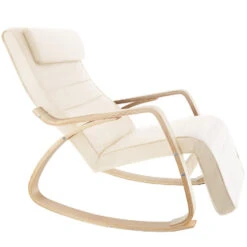 Tectake Schommelstoel Onda, Beige -Meubelwinkel 9c8c93869c0b4492aafd46b92703a76b