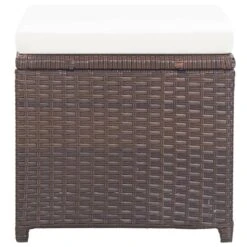 VidaXL Tuinkrukken 2 St Met Kussens Poly Rattan Bruin -Meubelwinkel 9d190c230ac54577bd86639353f75a46