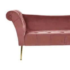 NANTILLY - Chaise Longue - Roze - Symmetrisch - Fluweel -Meubelwinkel a184b86284ed42d58e87d712e9f07947