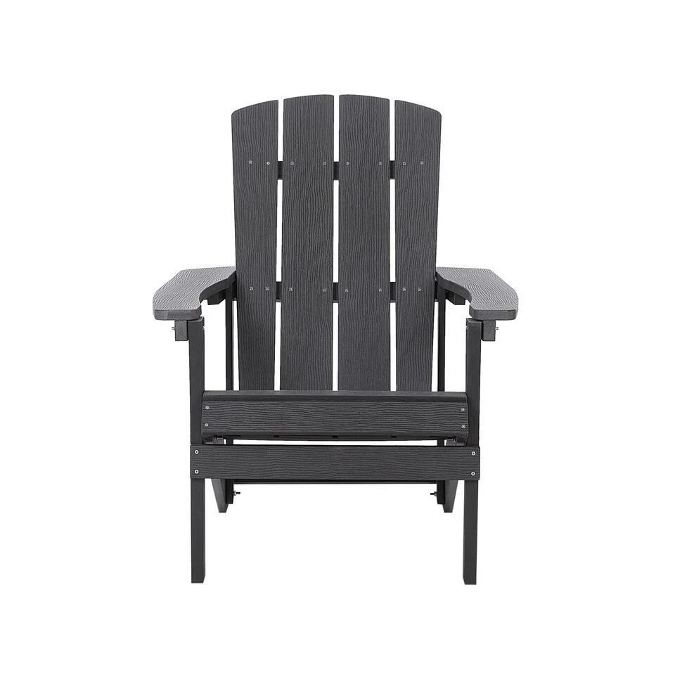 ADIRONDACK - Tuinstoel Met Voetenbank - Grijs - Kunsthout 7 ADIRONDACK - Tuinstoel Met Voetenbank - Grijs - Kunsthout - Afbeelding 5