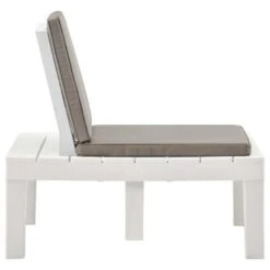 VidaXL Loungestoel Met Kussen Kunststof Wit -Meubelwinkel a6ea6c1c67f94bfe8d11a8e6c8aaa904