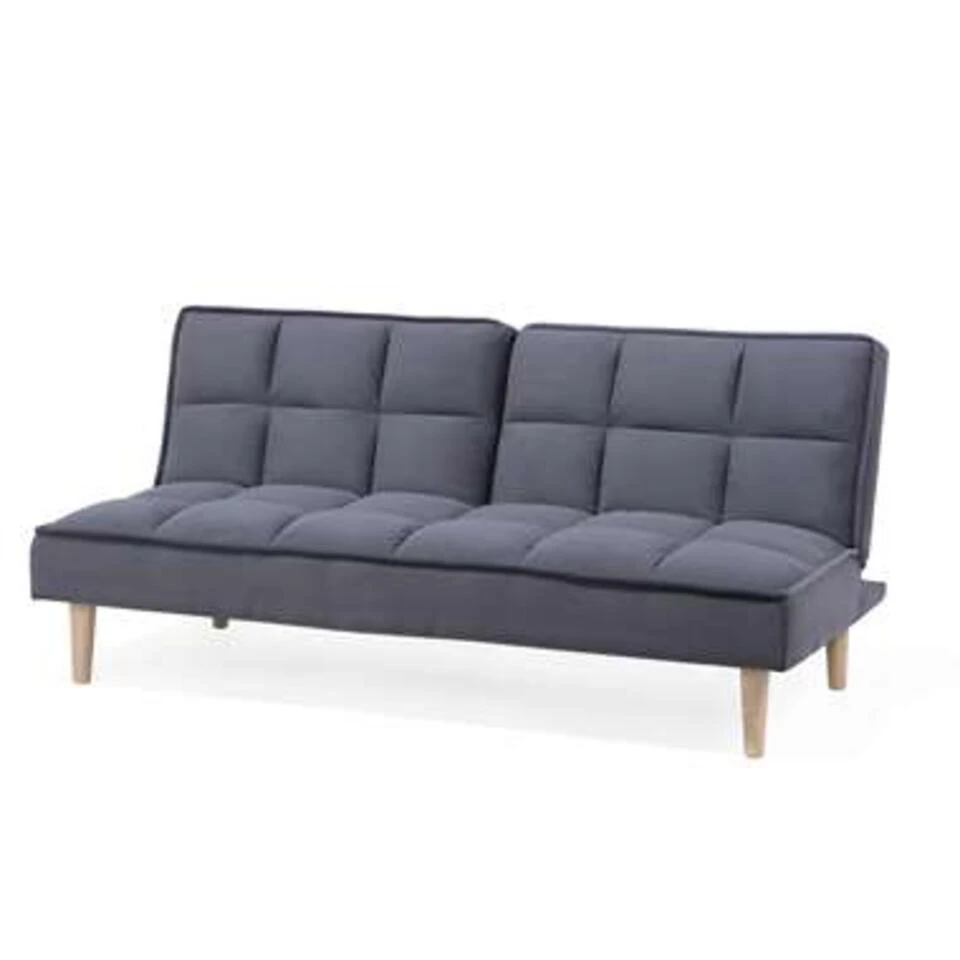 Beliani Driezitsbank - SILJAN Grijs Polyester 5 Beliani Driezitsbank - SILJAN Grijs Polyester - Afbeelding 3