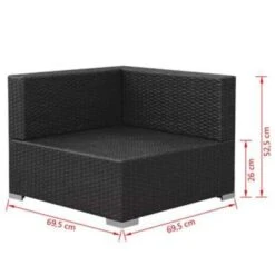 VidaXL 3-delige Loungeset Met Kussens Poly Rattan Zwart -Meubelwinkel a7becd39a229441693da1e7fd50d7d14