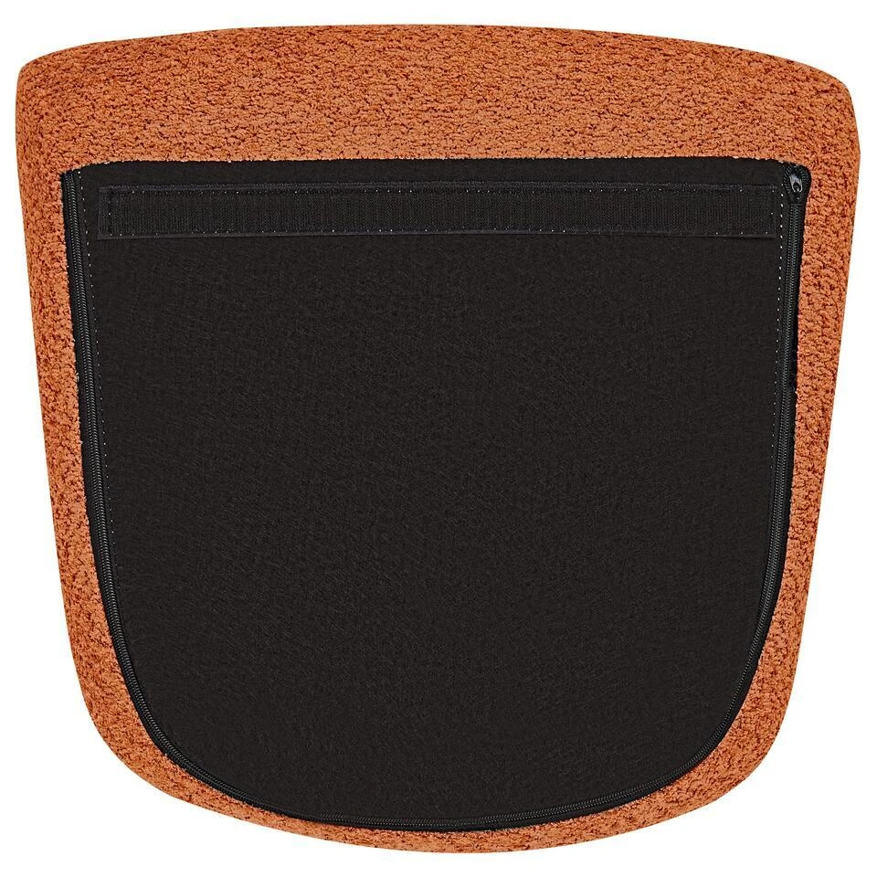 ANASET - Schommelstoel - Oranje - Bouclé 11 ANASET - Schommelstoel - Oranje - Bouclé - Afbeelding 9