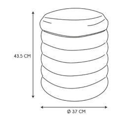 Home Deco Factory Poef/krukje - Boucle - Wit - D37 X H44 Cm -Meubelwinkel a88a4e05c13543438bc793f82b1e7127