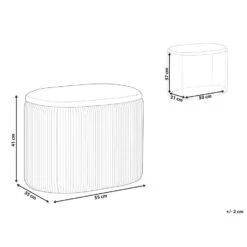 RICHLAND - Poef - Roze - 55 Cm - Fluweel -Meubelwinkel a97899839e6d43c1b0a05056ad584032