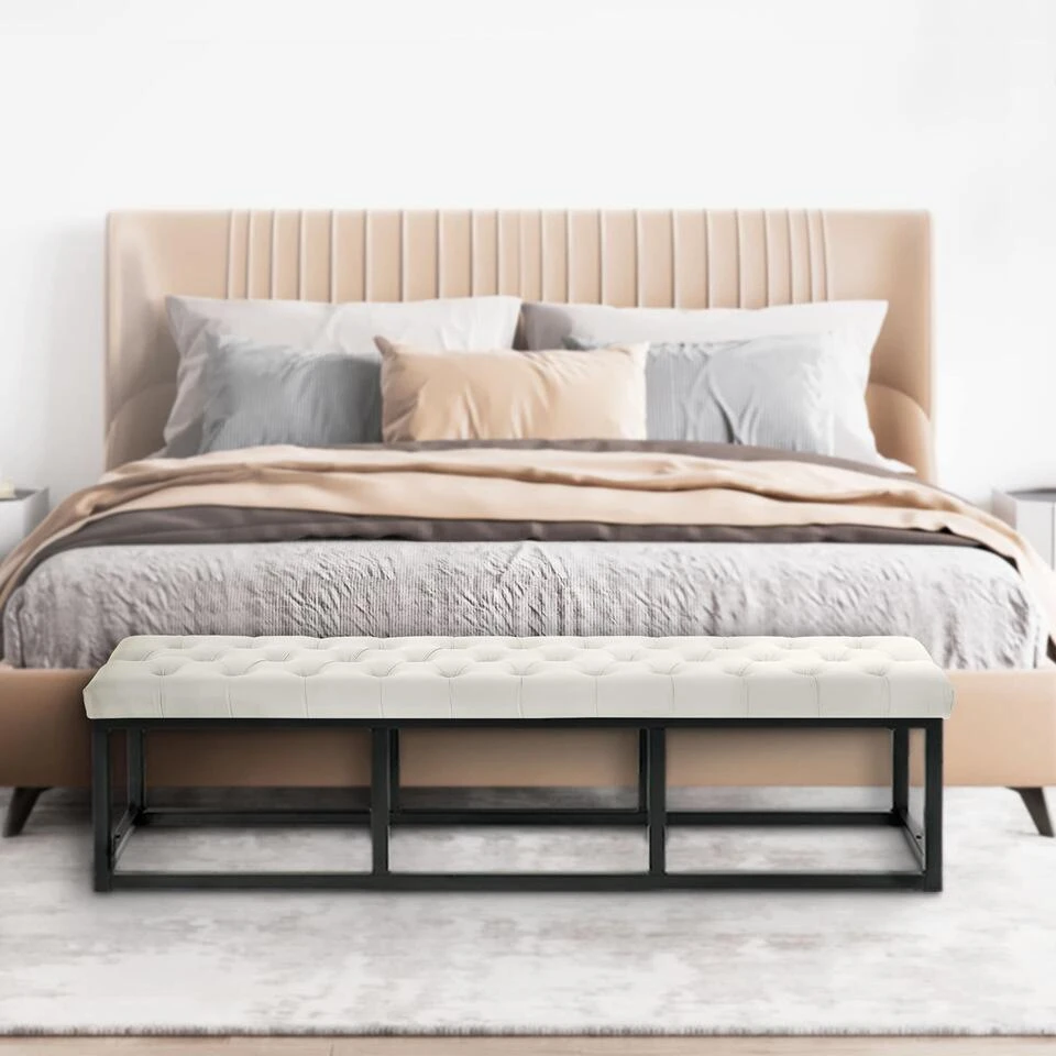 CLP 2-zits Bankje Polson 150 Cm - Creme 8 CLP 2-zits Bankje Polson 150 Cm - Creme - Afbeelding 6