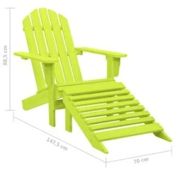 VidaXL - Tuinstoel Adirondack - Groen - Hout - Met Voetenbank 17 VidaXL - Tuinstoel Adirondack - Groen - Hout - Met Voetenbank -Meubelwinkel abfe0eb9051c4032ba42653164936386