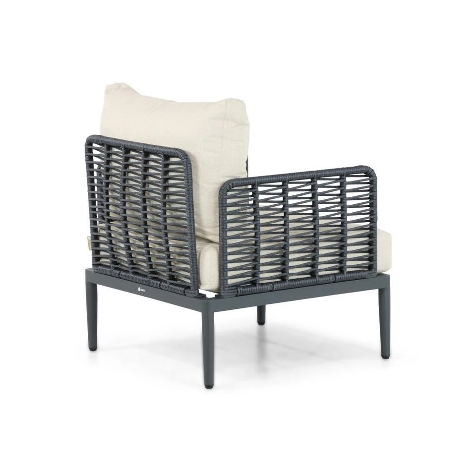 Stoel En Bank Loungeset 5 Personen Aluminium/wicker Grijs Coco Ibiza 13 Stoel En Bank Loungeset 5 Personen Aluminium/wicker Grijs Coco Ibiza - Afbeelding 11