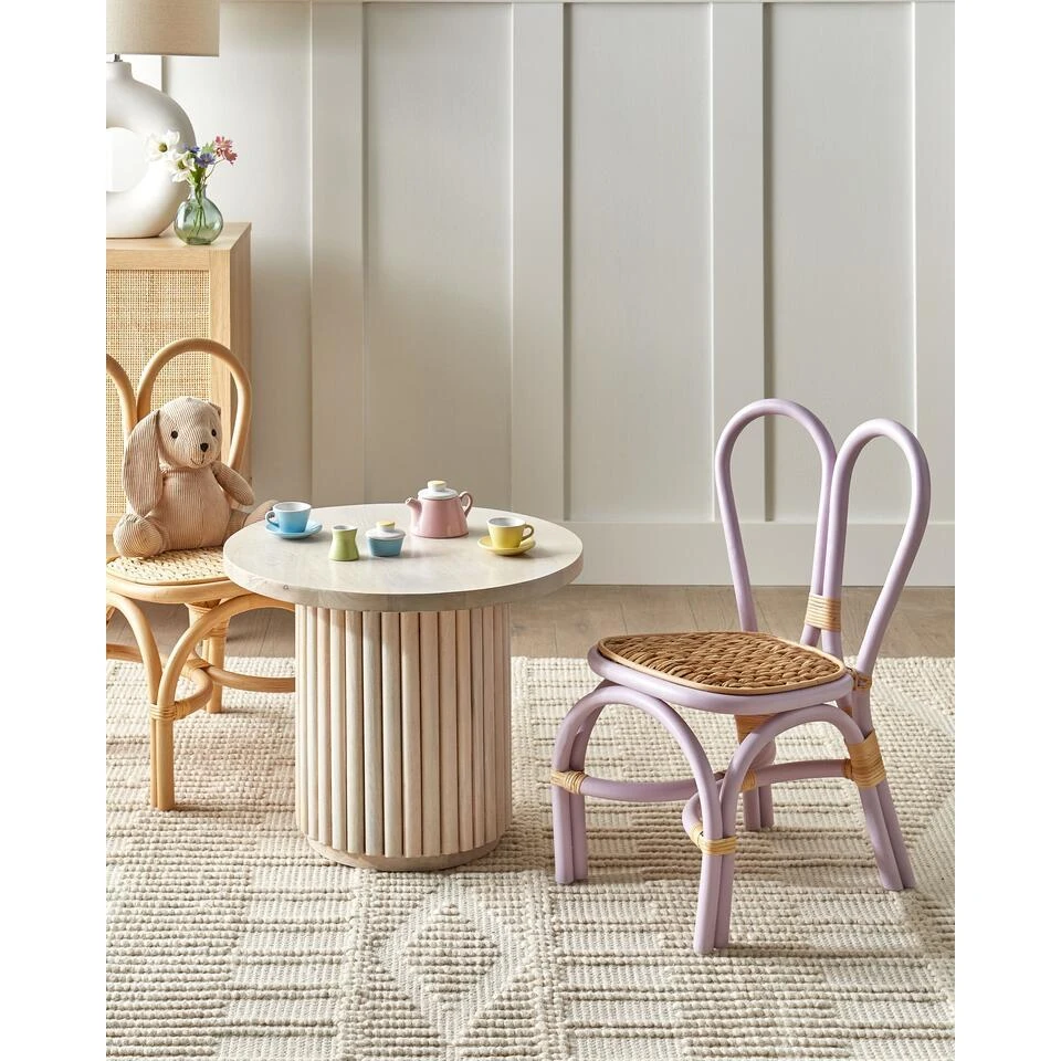 DESIMI - Kinderstoel - Paars - Rotan 4 DESIMI - Kinderstoel - Paars - Rotan - Afbeelding 2