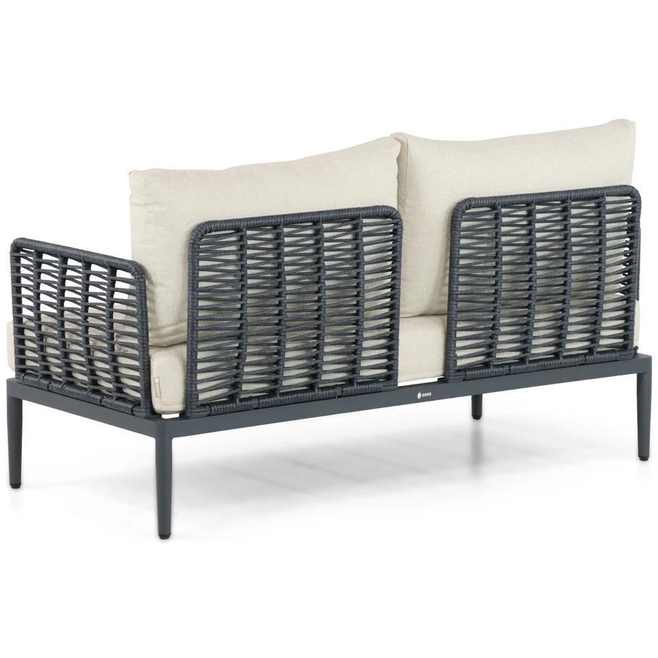 Stoel En Bank Loungeset 5 Personen Aluminium/wicker Grijs Coco Ibiza 10 Stoel En Bank Loungeset 5 Personen Aluminium/wicker Grijs Coco Ibiza - Afbeelding 8