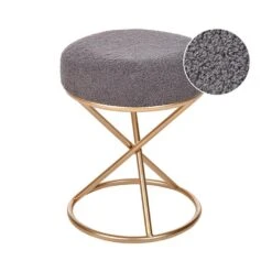 PRESHO - Hocker - Grijs - Bouclé 11 PRESHO - Hocker - Grijs - Bouclé -Meubelwinkel b25023be0e184898bed39c0638136524
