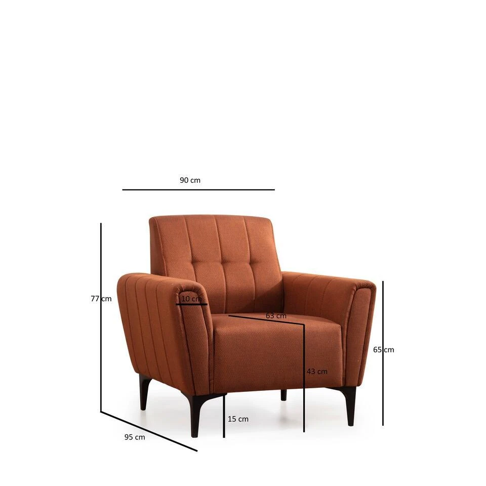 Arabic House Fauteuil Rood Stof - Zithoogte 43cm - 90x95x77cm - Hamlet - Giga 8 Arabic House Fauteuil Rood Stof - Zithoogte 43cm - 90x95x77cm - Hamlet - Giga - Afbeelding 6