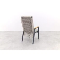 VDG Solaro Verstelbare Dining Tuinstoel - Light Rope / Teak Arm -Meubelwinkel b374c111be314beba3e4f62b336d05ba