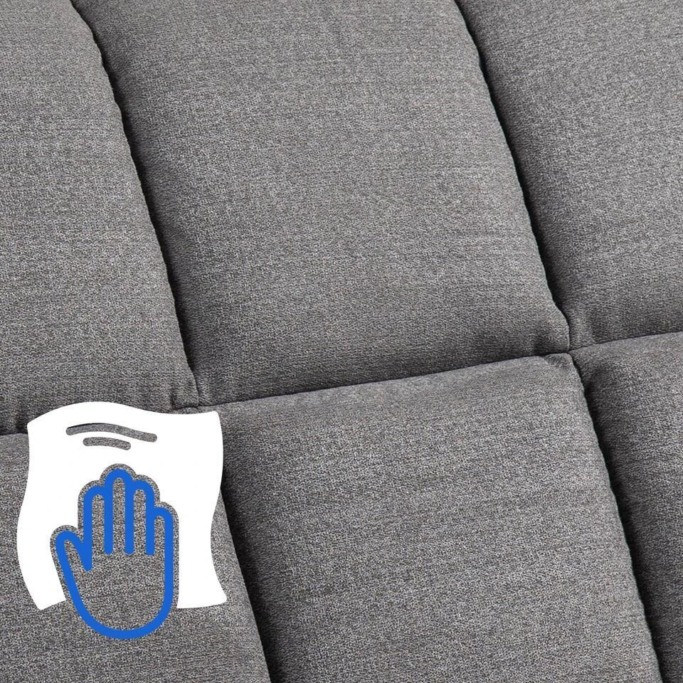 CLP Fauteuil Andover Zwart Frame - Stof - Grijs 11 CLP Fauteuil Andover Zwart Frame - Stof - Grijs - Afbeelding 9