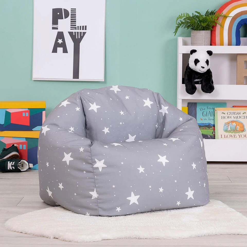 Icon Kinderzitzakken Sterrenhemel - Grijs 4 Icon Kinderzitzakken Sterrenhemel - Grijs - Afbeelding 2